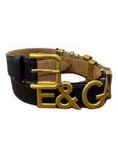 DOLCE GABBANA Belt/Leather/BLK/Solid/Womens From Japan