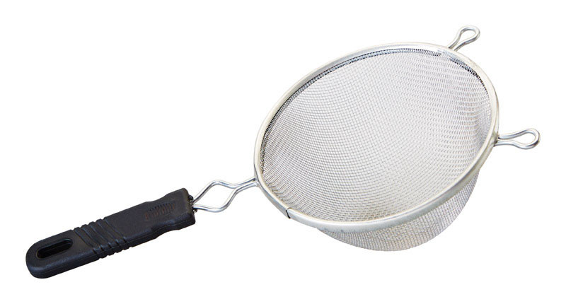Goodcook Good Cook 6-Inch Strainer Aluminum Mesh, Medium, Black & Silver