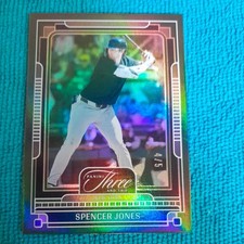 Spencer Jones 4/5 Emerald - 2025 Panini Three And Two - NY Yankees