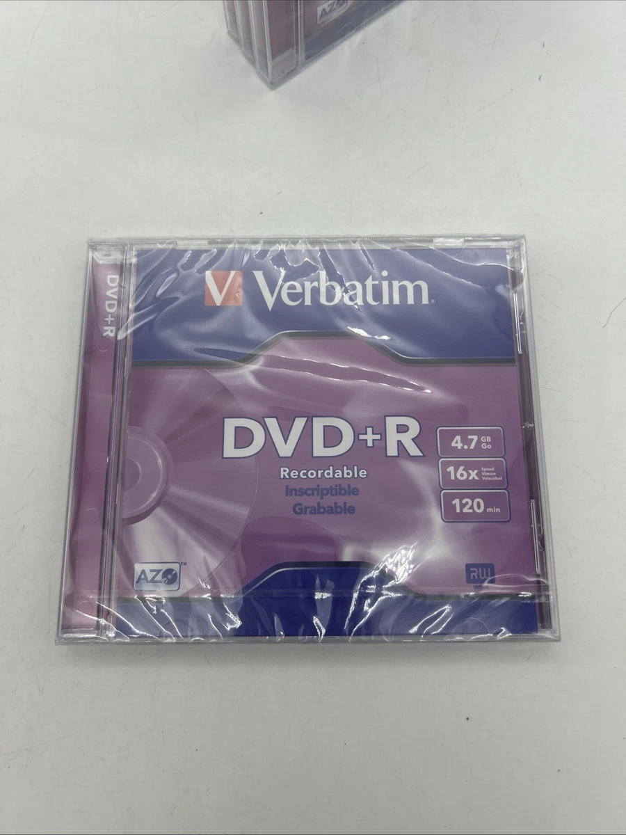 Sealed Verbatim DVD +R Recordable 4 Pack 120 Min 4.7 GB 16x Speed