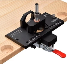 Metal Concealed Hinge Jig with Quick Clamp and Dust Vacuum Adapter