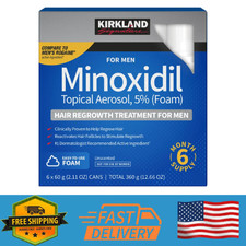 Kirkland Minoxidil FOAM 5 Extra Strength Men Hair Regrowth 6 Months Powerful