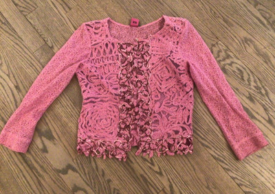 SAVE THE QUEEN pink crop bolero size xs