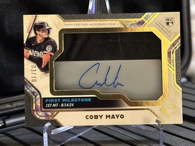Coby Mayo 2025 Topps Diamond Auto First Milestone FMCA-CM 3/10 Patch Auto RC