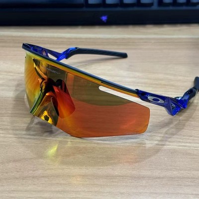 Oakley QNTM Kato OO9481D Sunglasses, Blue Frame, Orange-red Lenses