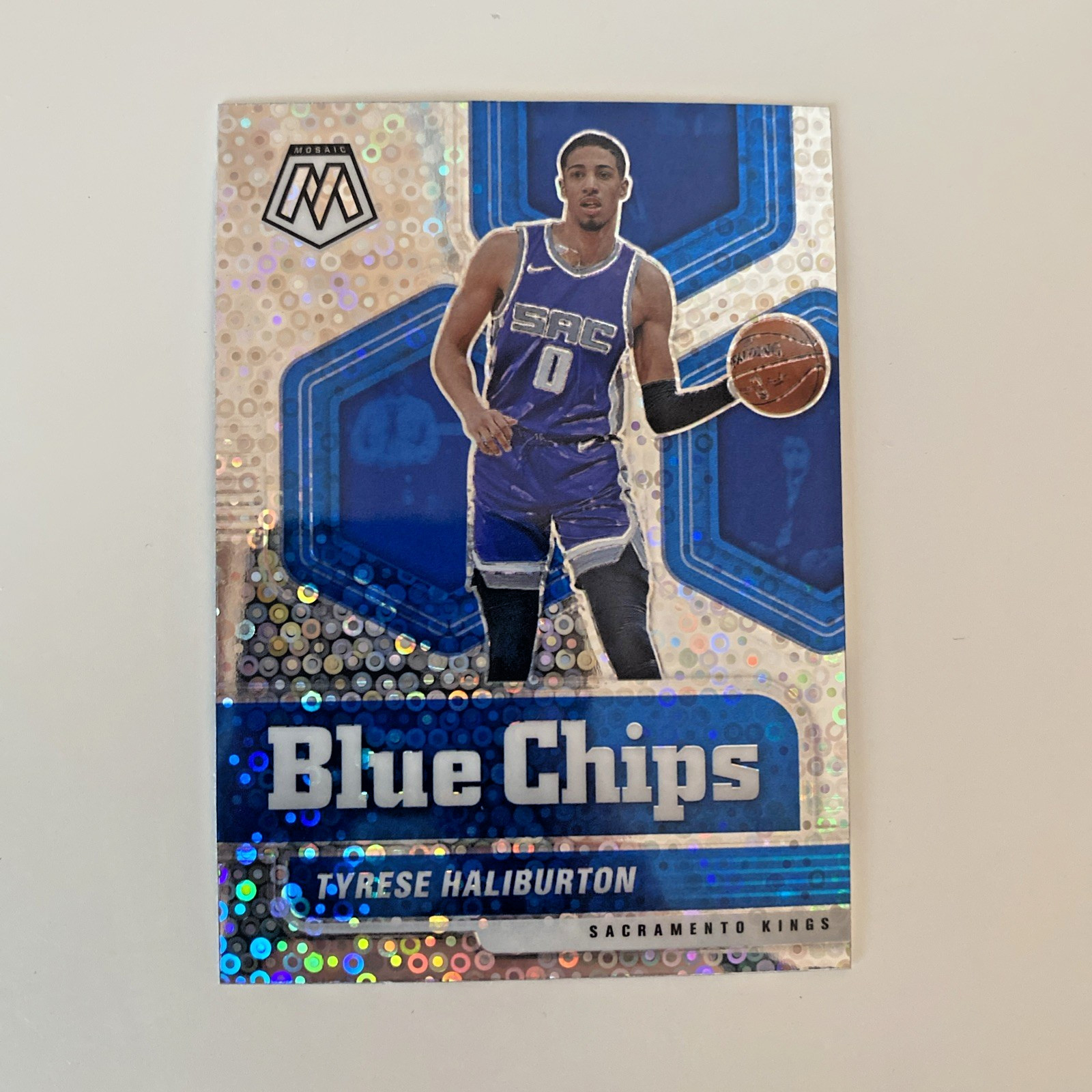 2020-21 Panini Mosaic - Blue Chips Tyrese Haliburton #5 Fast Break Prizm (RC)