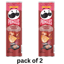 Pringles Super Stack Smoky Bacon Potato Crisps Chips - 5.5oz pack of 2
