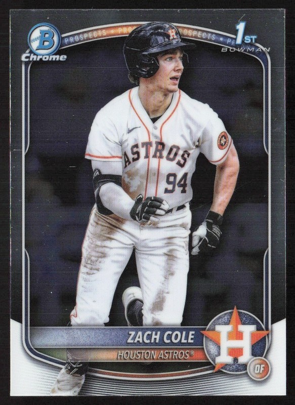 2025 Bowman Chrome Prospects Zach Cole #BCP-244 GS1-3