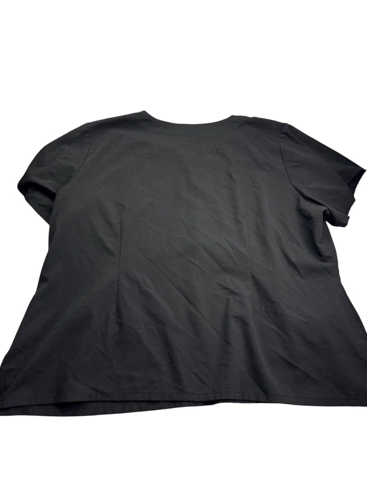 Greys Anatomy By Barco 4XL Black Scrub Top Custom Embroidered Wolf Logo - Image 4 of 4