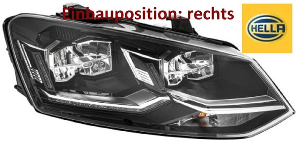 Hella 1EA012034-421 Hauptscheinwerfer Rechts Scheinwerfer FüR VW-image