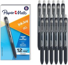 Paper Mate InkJoy Gel Pen Fine Point Black Ink Pens 0.5mm Fine Tip Ergonomic Com