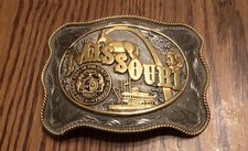Vintage Belt Buckle Silversmith Collection 24kg Plated Missouri