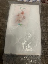 Newton Waterproof Mattress Crib Mattress Pad  100 Breathable Standard White