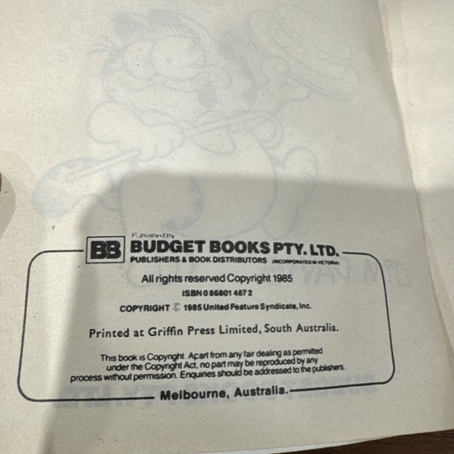 Vintage Garfield Comic Books By Jim Davis Paperback Rare Retro 70s 80s Set of 5 - Picture 8 of 8