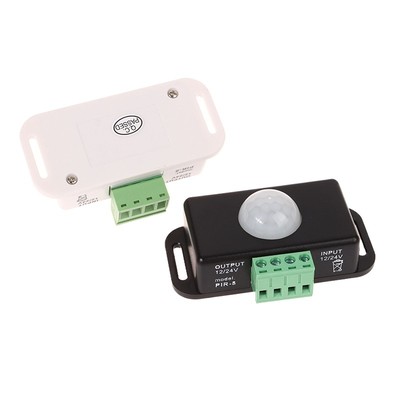1Pc DC 12V 24V Automatic Adjust PIR Motion Sensor Switch IR Infrared Detector