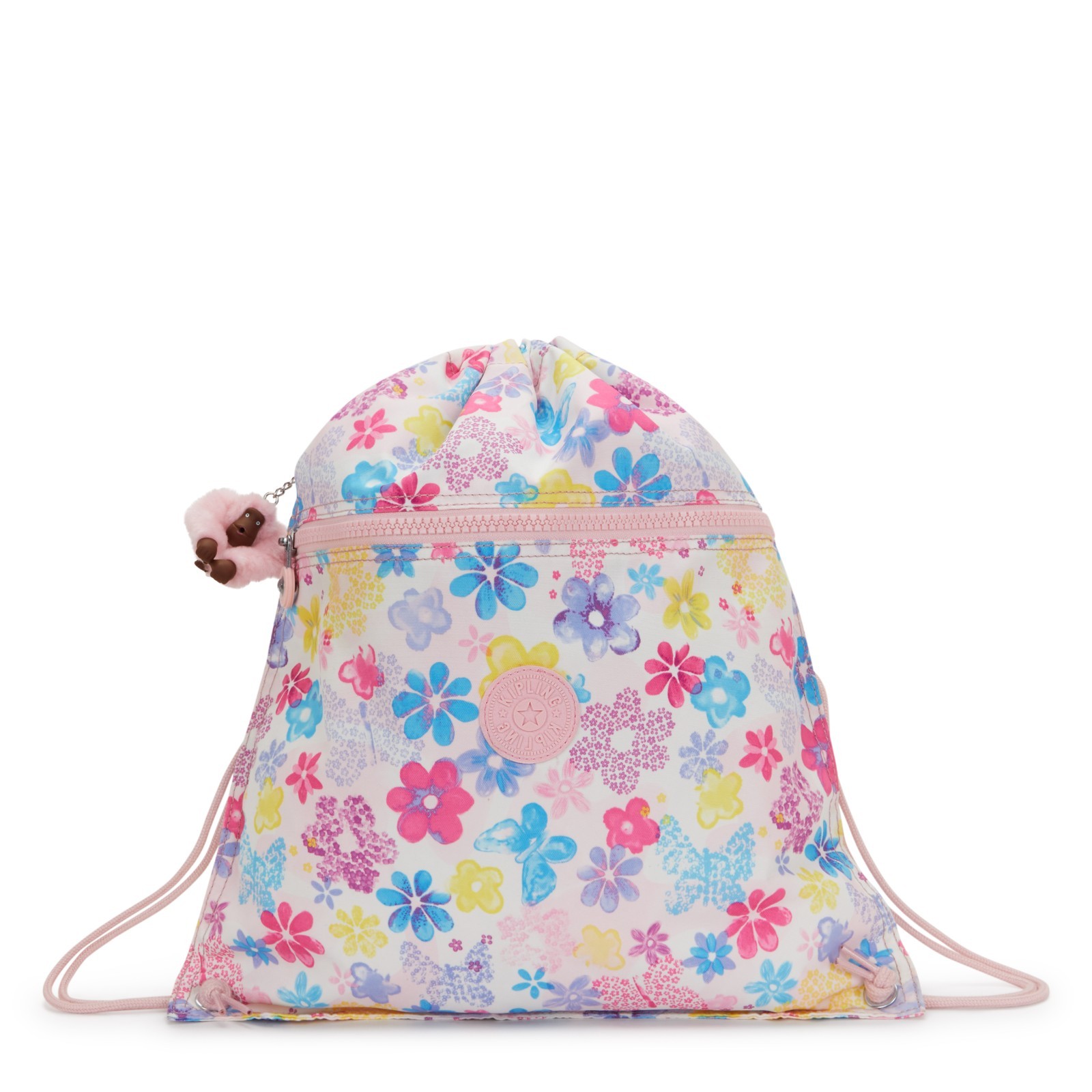 Kipling SUPERTABOO Medium Drawstring Bag - Flower Stamp RRP £29