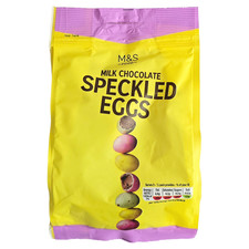 M&S Milchschokolade gesprenkelte Eier, Mini Ostereier mit Bonbonschale, 150g
