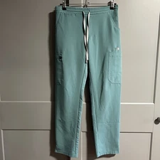 Figs Women Elastic Waist Yola Scrub Skinny Leg Pant Bluegreen XS Uniform Medical