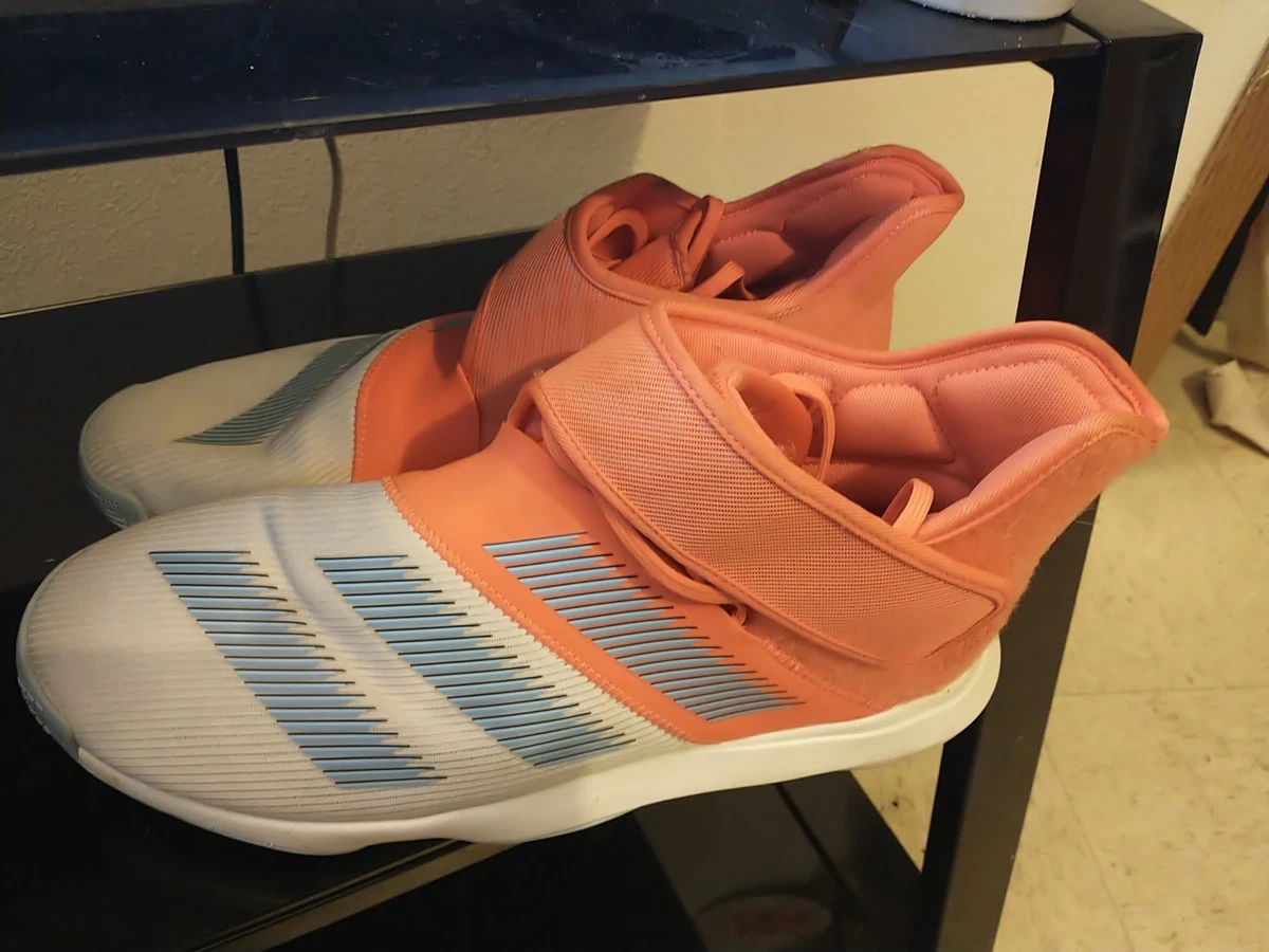 ADIDAS HARDEN B/E 3 BASKETBALL SHOES WHITE ORANGE PINK EF5290 (SIZE 11.5) Used‎ James Harden V3 Pink/White/Yellow Basketball Shoes for Sale  main image 4