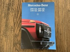 1985 1986 Mercedes Benz G Class 280ge 230ge 300gd 240gd Cabrio Prestige Brochure