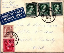 GOLDPATH: Belgium cover 1946 to USA airmail CV897_P24