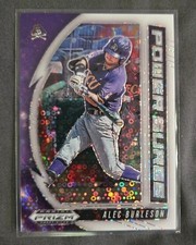 2020 Prizm Draft Picks Alec Burleson Power Surge White Donut Circle 48/50