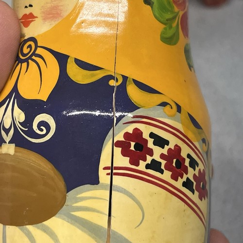 Vintage Hand Painted Ukrainian Nesting Doll Signed by Artist - Picture 9 of 12