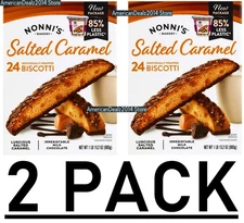 2 PACK - Nonni's Salted Caramel Biscotti 24 Ct - Total 48 Ct - FREE SHIPPING
