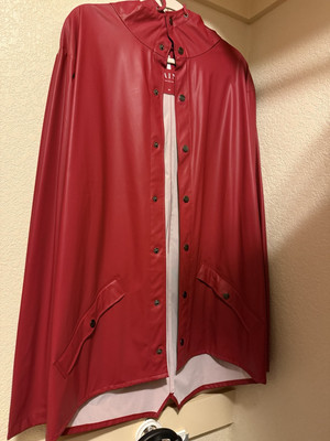 Rare Red Rains Jacket Scarlet Coat Windbreaker Parka