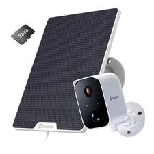 Solar Security Cameras Wireless Outdoor SD Storage 32GB with solar panel