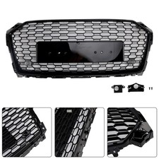 RS5 Style Sport Front Honeycomb Grille Grill Fit Audi A5 S5 B9 2017-2019 GN