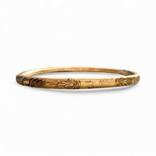 Antique 12k Yellow Gold Filled Baby Bangle