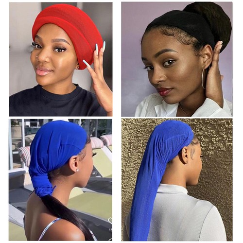 Wig Sleeve Mesh Cap Hat Long Hair Bundle Hair Cap Elastic Hair Scarf Net - Picture 2 of 9