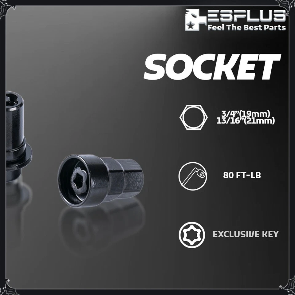 20pc Black 1.85" OEM Lugnuts Wheel Lock Combo Fit Land Rover Discovery Range - Image 4 of 4