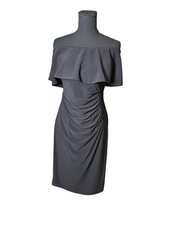 Xscape Black  Off the Shoulder Scuba Cocktail Dress Size 12