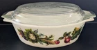 Vintage 1970's JAJ PYREX Lidded Casserole Dish MARKET GARDEN made in ENGLAND.