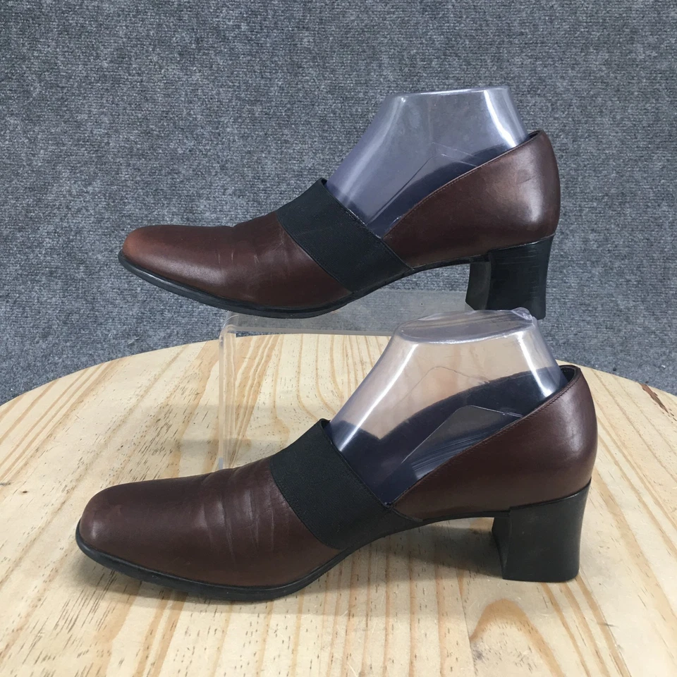 Munro American Heels Womens 10 Narrow Brown Pumps Leather Shoes Casual M280421 - Image 2 of 4