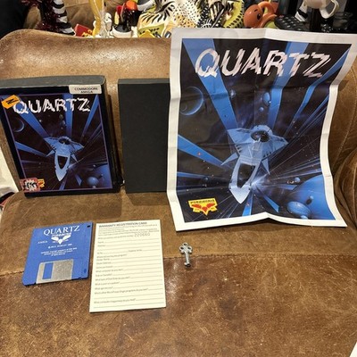 QUARTZ von FIREBIRD extrem seltenes Commodore Amiga Spiel komplett mit Poster + Schlüssel