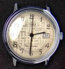Timex Patterned Dial Men's Hand-Wind Vintage Watch -- Spares/Repairs
