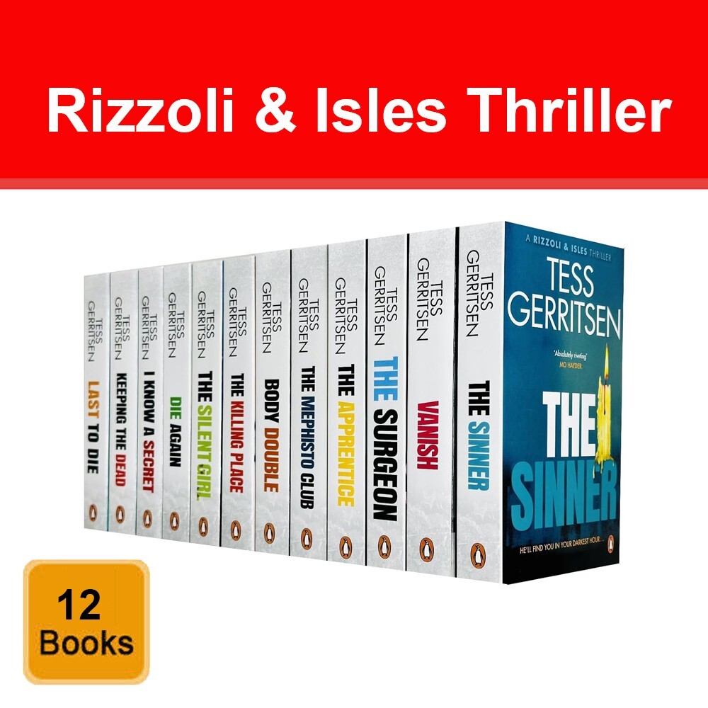 Rizzoli & Isles Series 12 Books Collection Set by Tess Gerritsen Surgeon, Vanish