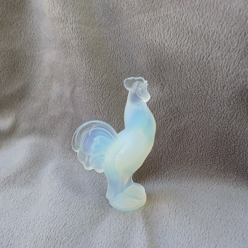 Sabino Glass France Opalescent Rooster Figurine Excellent - Picture 2 of 8