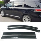 Set of Window Visors Vent Sun Rain Guard Fit Dodge Grand Caravan 2008 2009-2018