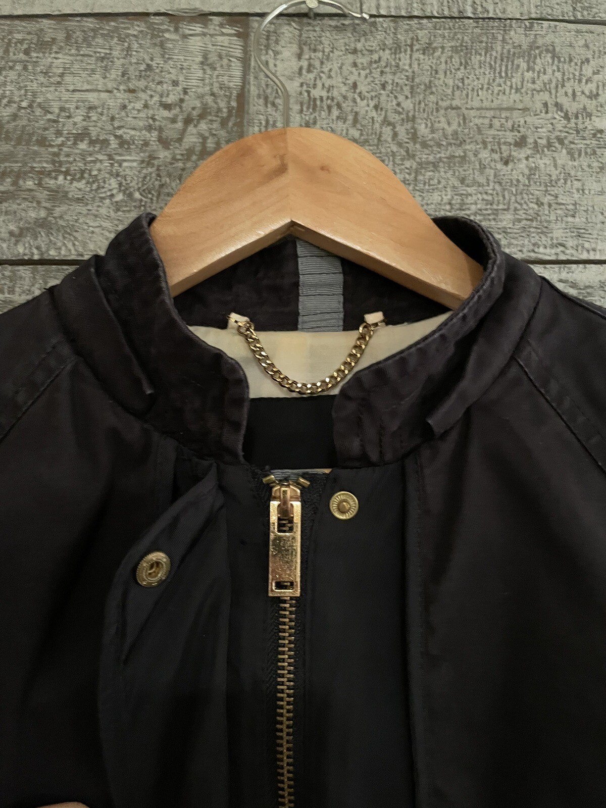 Zara Basic Jacket Full Zip Gold Hardware Blue Wom… - image 4