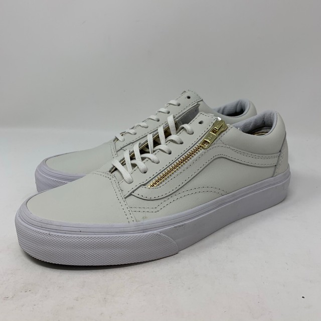 vans old skool zip white