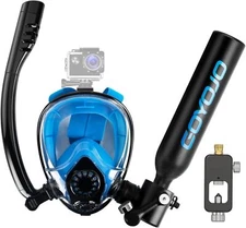 Mini 0.5L 6-10Mins Scuba Diving Lung Tank with Snorkeling Mask Cylinder System