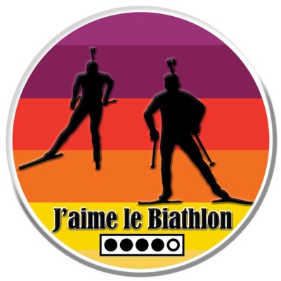 I LOVE BIATHLON SPORT FORK SKI NORDIC CROSS COUNTRY STICKER BZ071