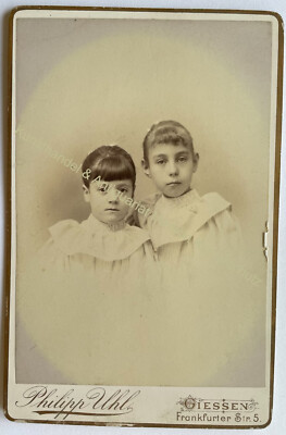 orig. KAB photo Uhl Giessen around 1890 children girls