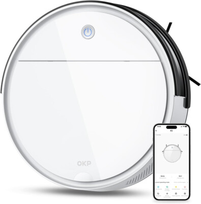 Robot Vacuum Cleaner, 2500pa Strong Suction, Work with Alexa/APP, 120Mins Run...
