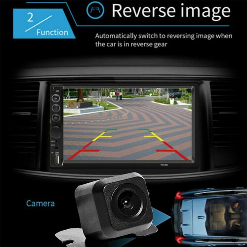 Double 2 Din Car Stereo 7"+ Backup Camera Touch Screen Radio Mirror Link For GPS - Bild 3 von 11