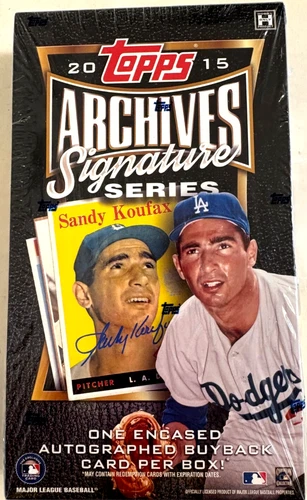 2015 TOPPS ARCHIVES SIGNATURE SERIES BASEBALL HOBBY BOX